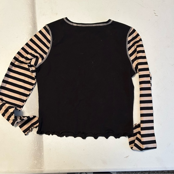 Social Collision Stripe Butterfly long sleeve top size medium - Picture 5 of 5